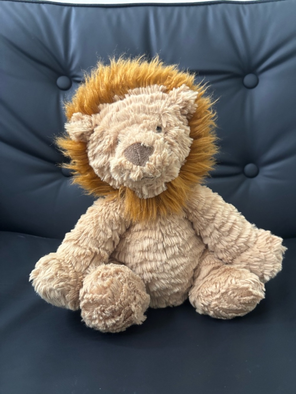 Jellycat Beige Plush Lion with Golden Mane